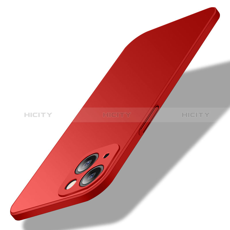 Funda Dura Plastico Rigida Carcasa Mate M02 para Apple iPhone 15 Plus Rojo