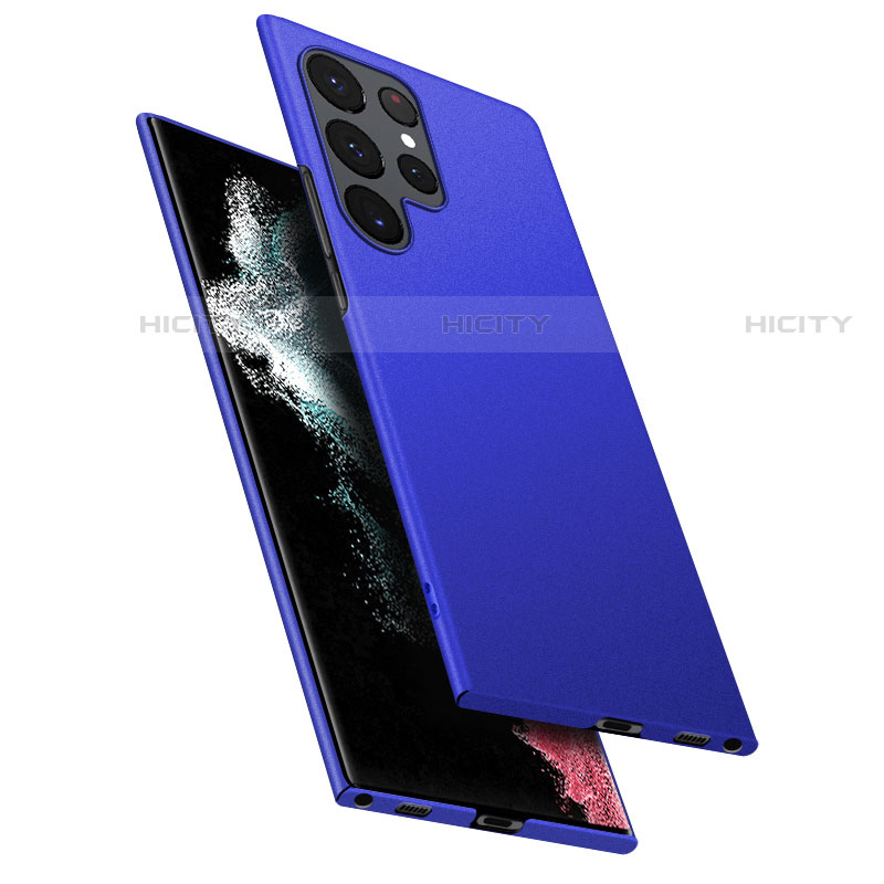 Funda Dura Plastico Rigida Carcasa Mate M02 para Samsung Galaxy S23 Ultra 5G Azul