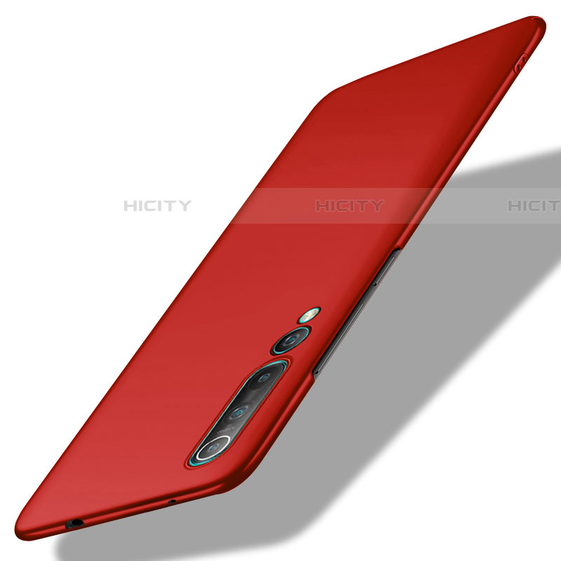 Funda Dura Plastico Rigida Carcasa Mate M02 para Xiaomi Mi 10 Pro Rojo