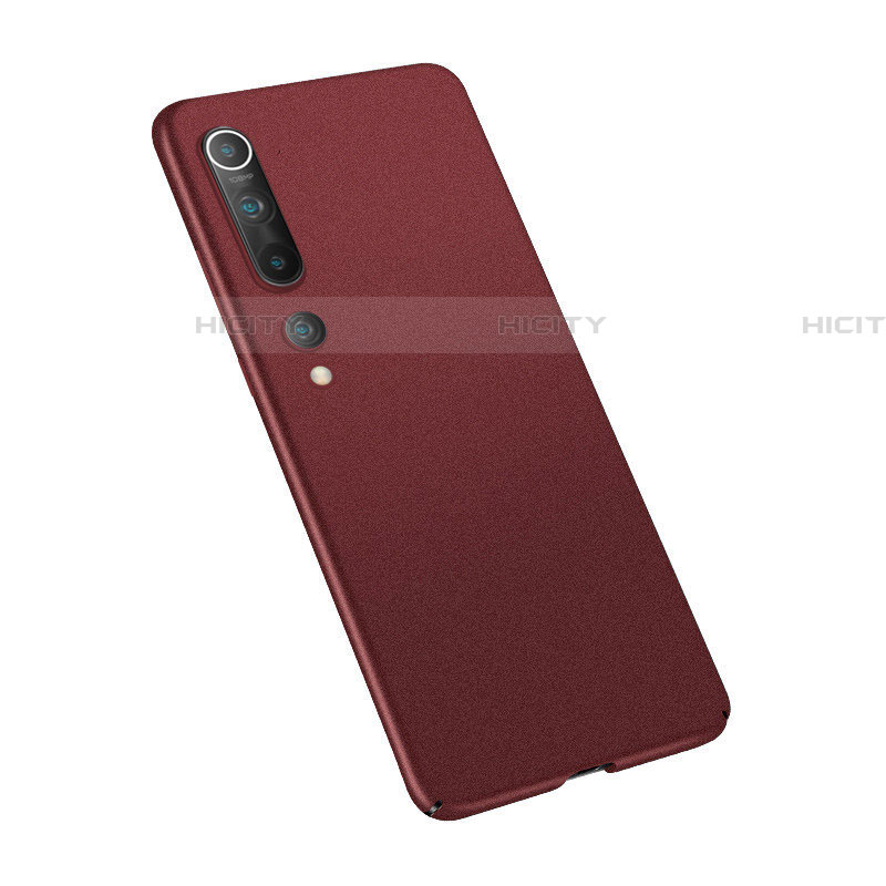 Funda Dura Plastico Rigida Carcasa Mate M02 para Xiaomi Mi 10 Rojo Rosa