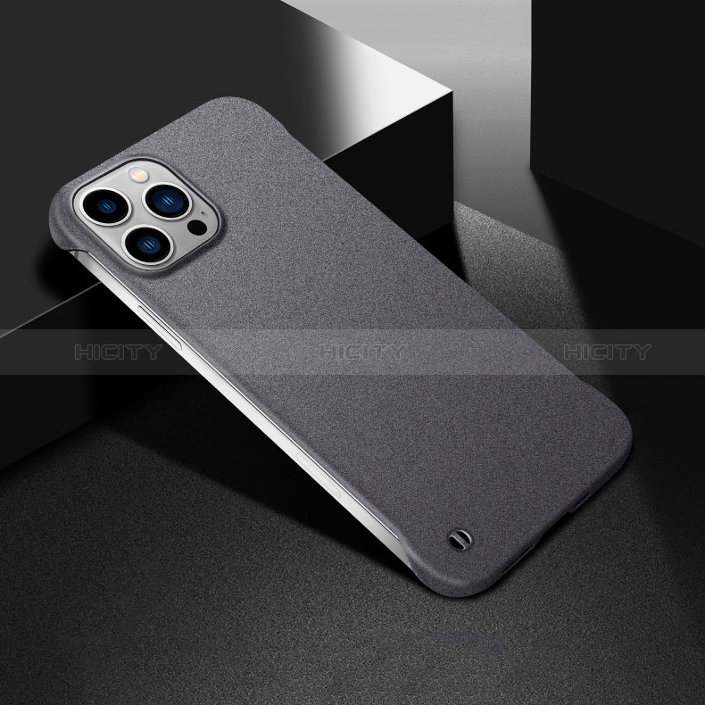 Funda Dura Plastico Rigida Carcasa Mate M05 para Apple iPhone 14 Pro Max Gris Oscuro