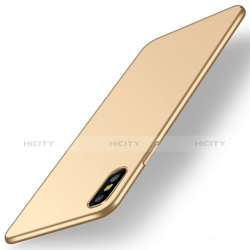 Funda Dura Plastico Rigida Carcasa Mate M15 para Apple iPhone Xs Oro