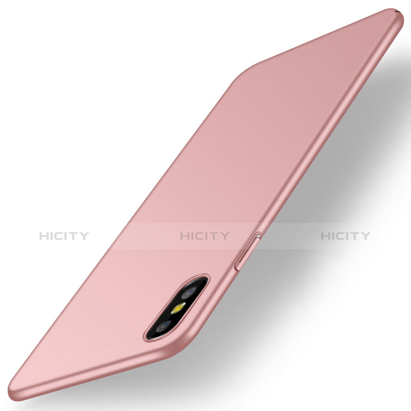 Funda Dura Plastico Rigida Carcasa Mate M15 para Apple iPhone Xs Oro Rosa