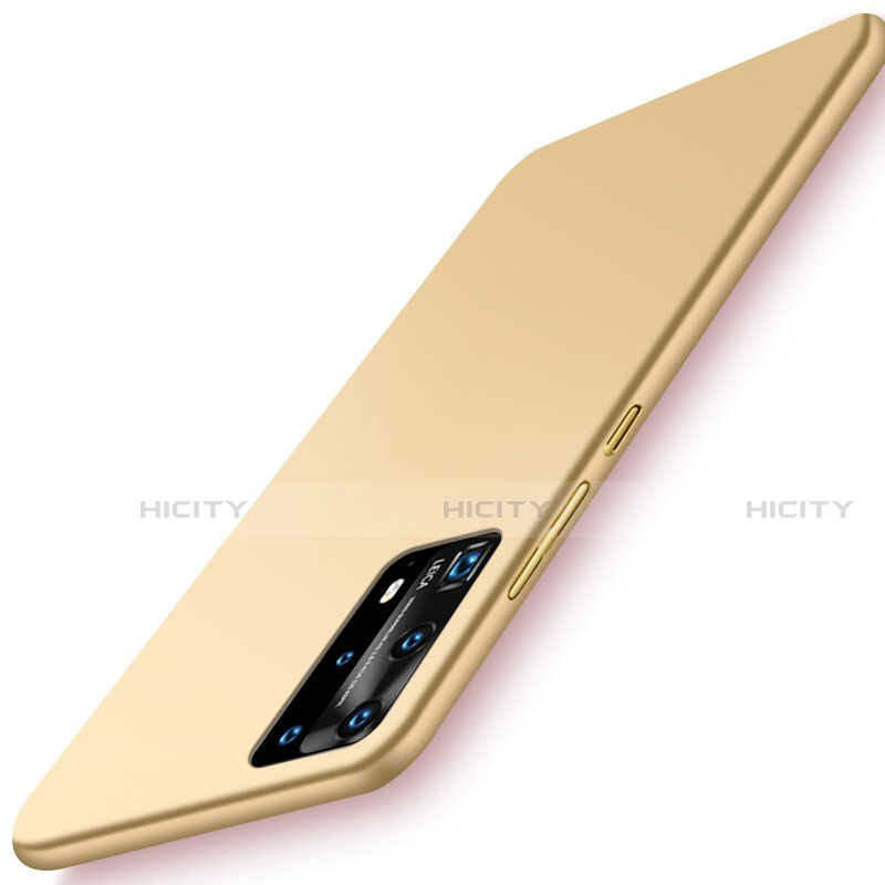 Funda Dura Plastico Rigida Carcasa Mate P01 para Huawei P40 Pro+ Plus Oro