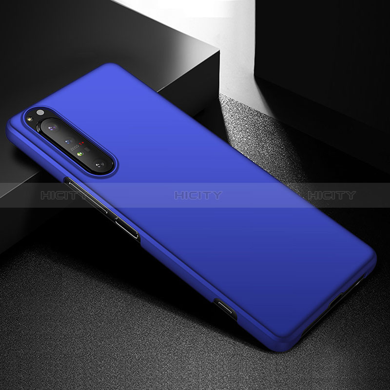 Funda Dura Plastico Rigida Carcasa Mate P01 para Sony Xperia 1 IV Azul