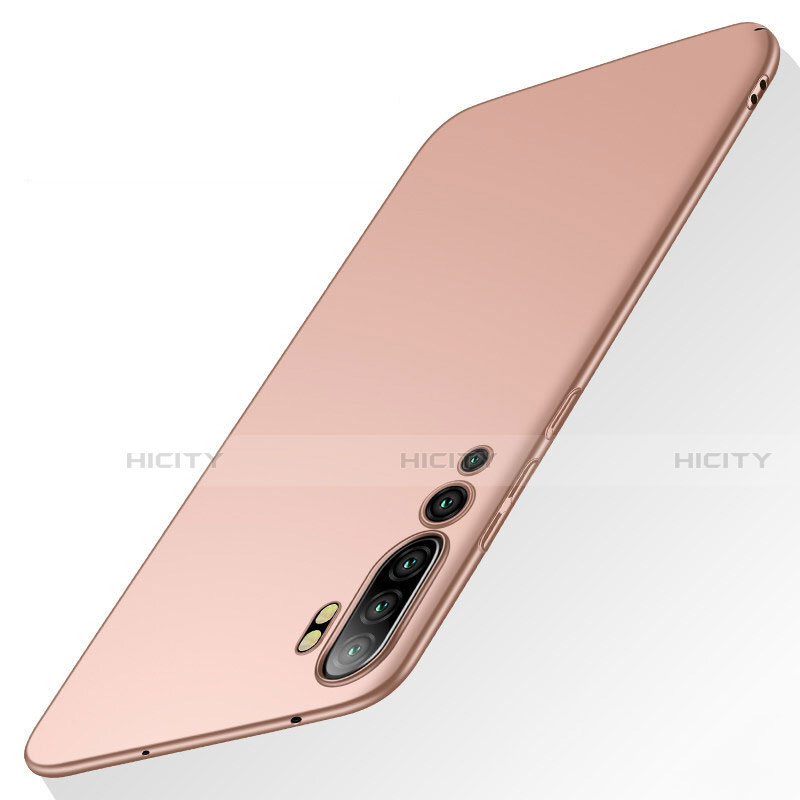 Funda Dura Plastico Rigida Carcasa Mate P01 para Xiaomi Mi Note 10 Pro Oro Rosa