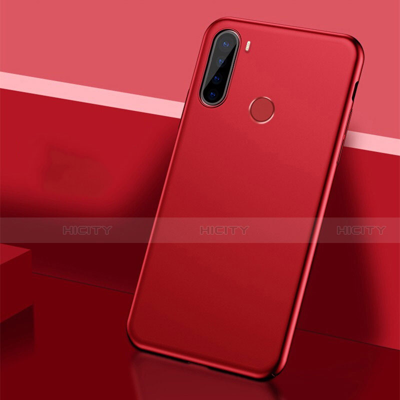 Funda Dura Plastico Rigida Carcasa Mate P01 para Xiaomi Redmi Note 8 (2021) Rojo