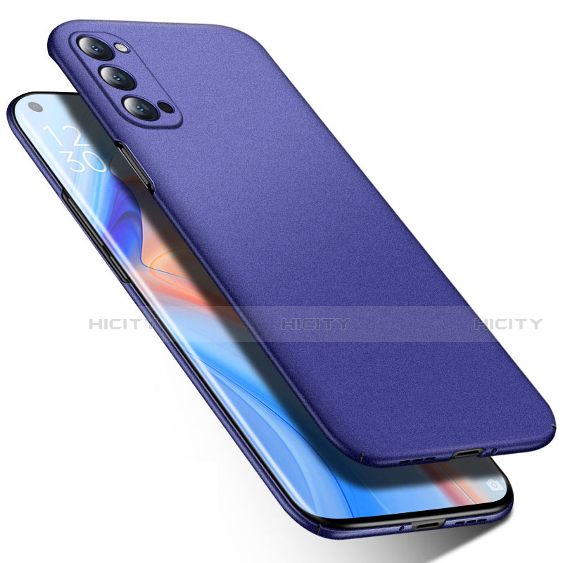 Funda Dura Plastico Rigida Carcasa Mate P02 para Oppo Reno4 5G Azul