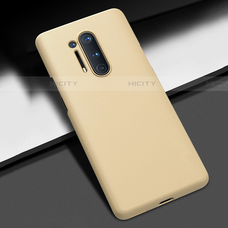 Funda Dura Plastico Rigida Carcasa Mate P03 para OnePlus 8 Pro Oro