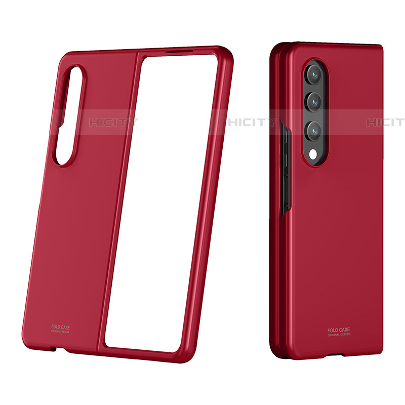 Funda Dura Plastico Rigida Carcasa Mate P03 para Samsung Galaxy Z Fold4 5G Rojo