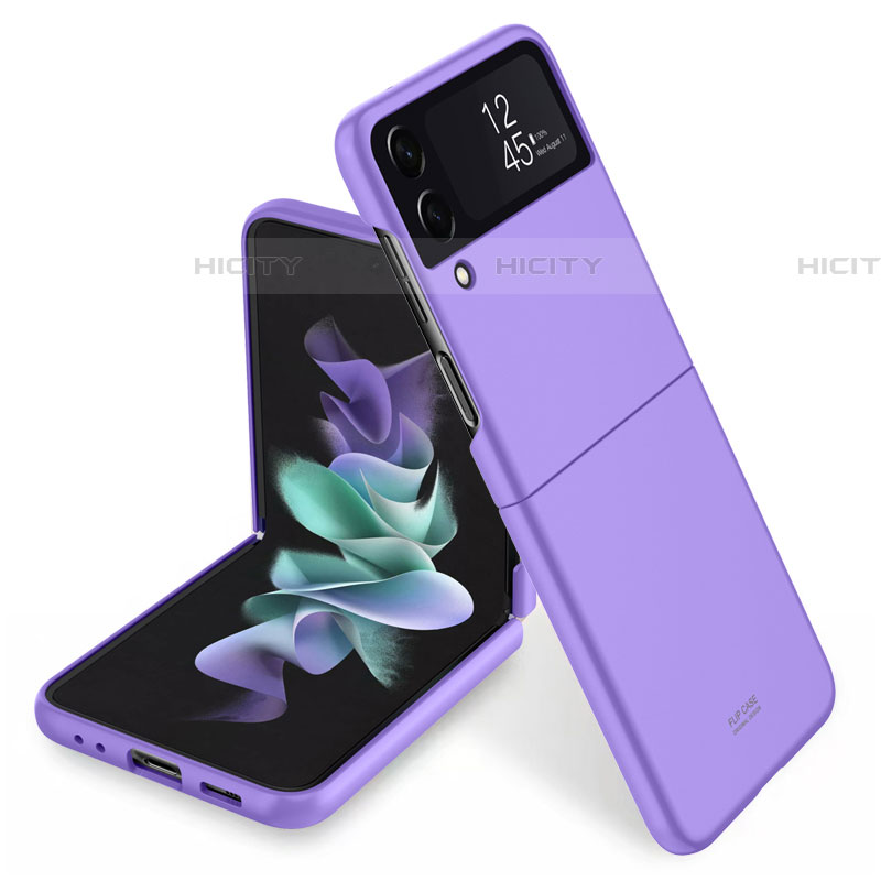 Funda Dura Plastico Rigida Carcasa Mate P04 para Samsung Galaxy Z Flip4 5G Morado