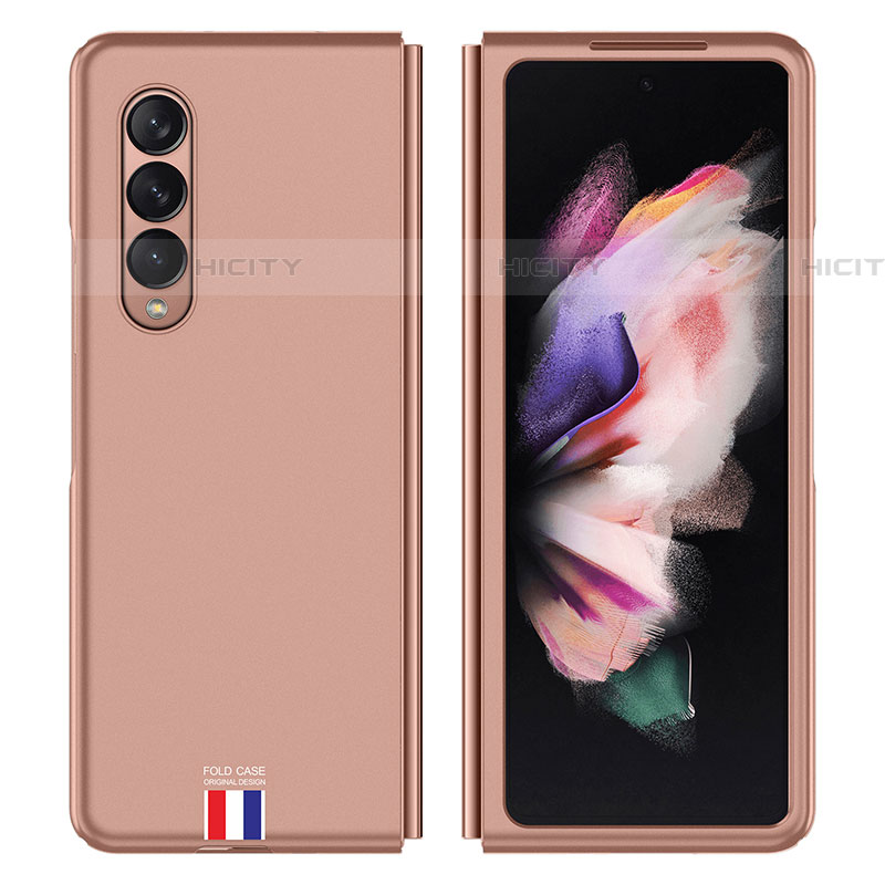 Funda Dura Plastico Rigida Carcasa Mate P04 para Samsung Galaxy Z Fold4 5G Oro Rosa