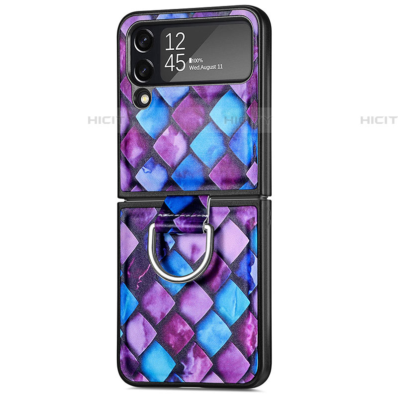 Funda Dura Plastico Rigida Carcasa Mate P06 para Samsung Galaxy Z Flip4 5G Morado