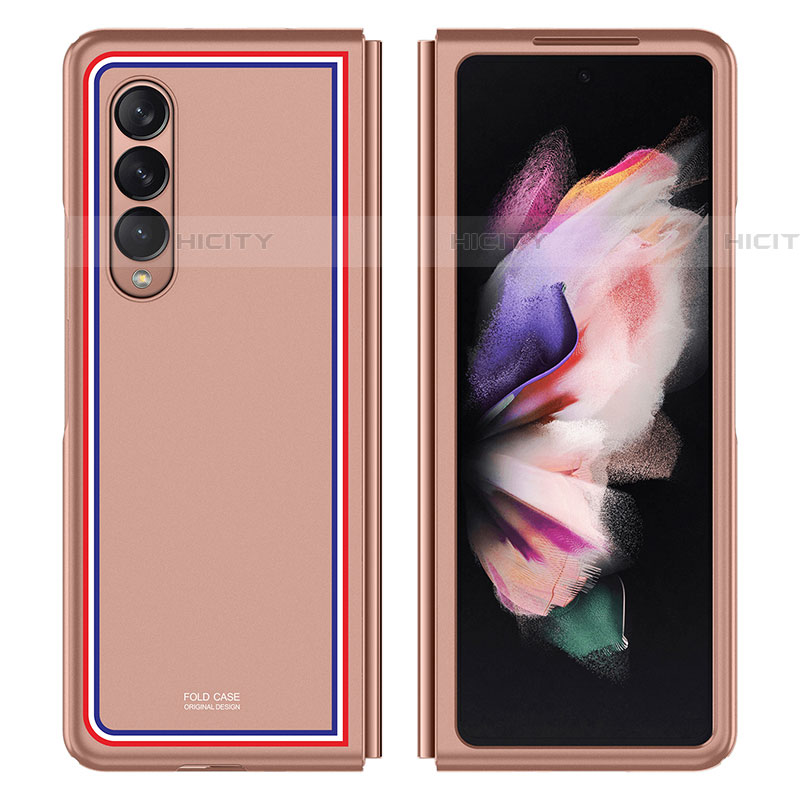 Funda Dura Plastico Rigida Carcasa Mate P06 para Samsung Galaxy Z Fold4 5G Oro Rosa