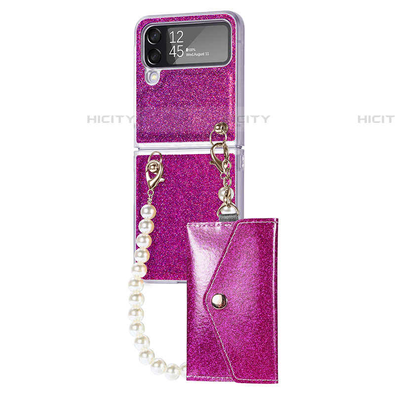 Funda Dura Plastico Rigida Carcasa Mate P08 para Samsung Galaxy Z Flip4 5G Morado