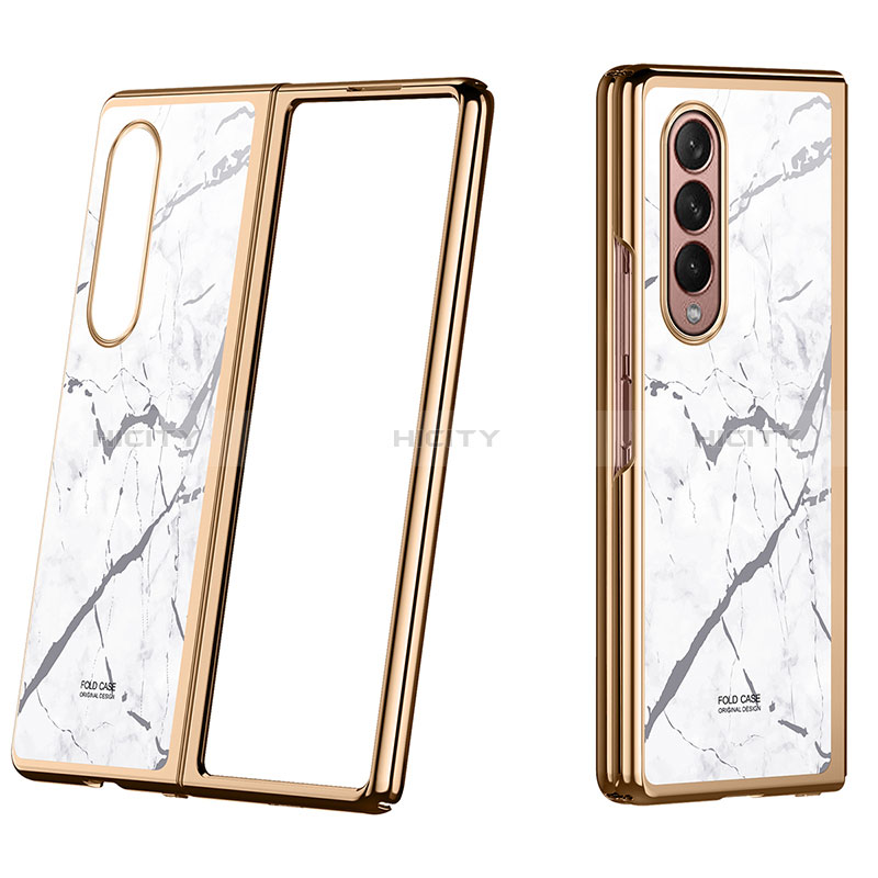 Funda Dura Plastico Rigida Carcasa Mate P08 para Samsung Galaxy Z Fold3 5G Oro