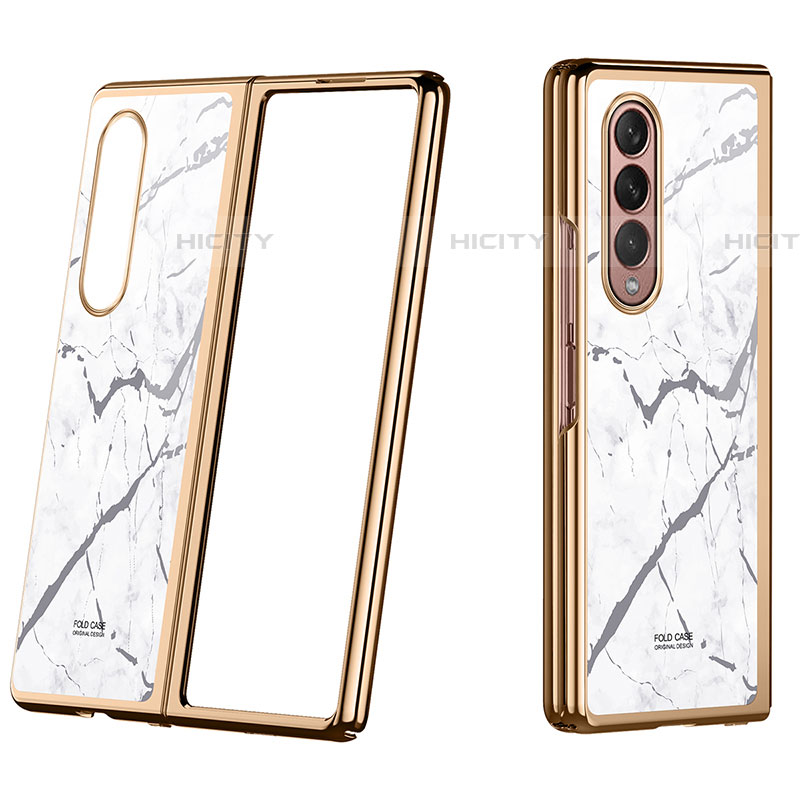 Funda Dura Plastico Rigida Carcasa Mate P08 para Samsung Galaxy Z Fold4 5G Oro