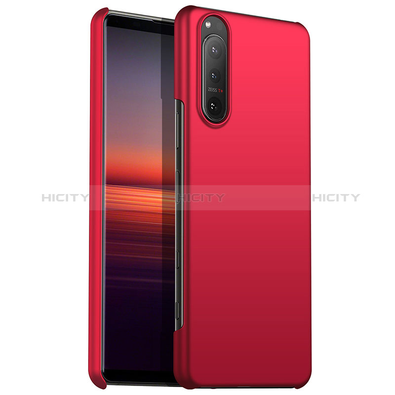 Funda Dura Plastico Rigida Carcasa Mate para Sony Xperia 1 III Rojo