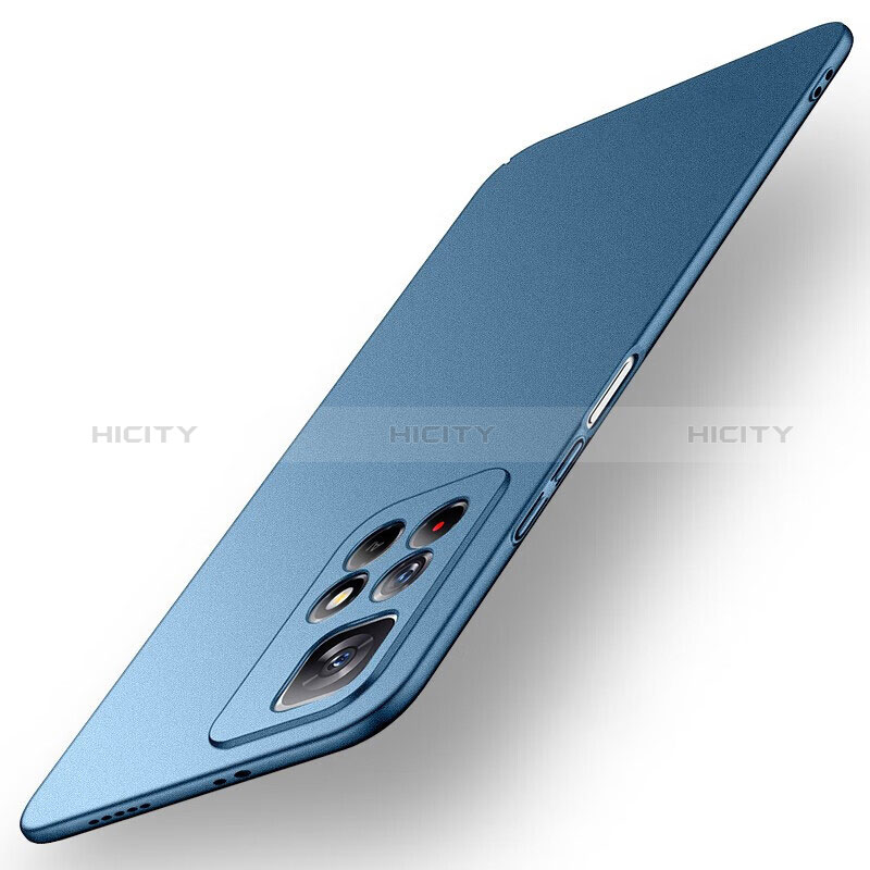 Funda Dura Plastico Rigida Carcasa Mate para Xiaomi Redmi Note 11 5G Azul