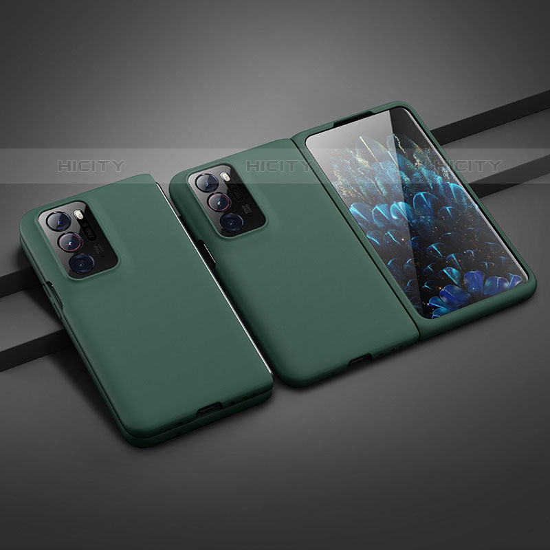 Funda Dura Plastico Rigida Carcasa Mate R02 para Oppo Find N 5G Verde