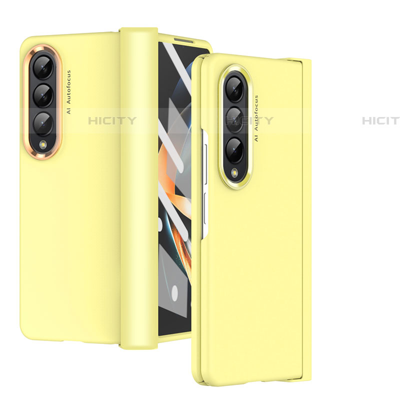 Funda Dura Plastico Rigida Carcasa Mate R08 para Samsung Galaxy Z Fold4 5G Amarillo