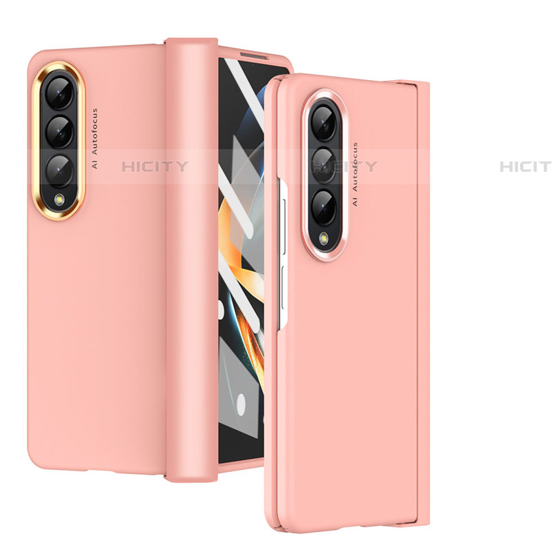 Funda Dura Plastico Rigida Carcasa Mate R08 para Samsung Galaxy Z Fold4 5G Oro Rosa