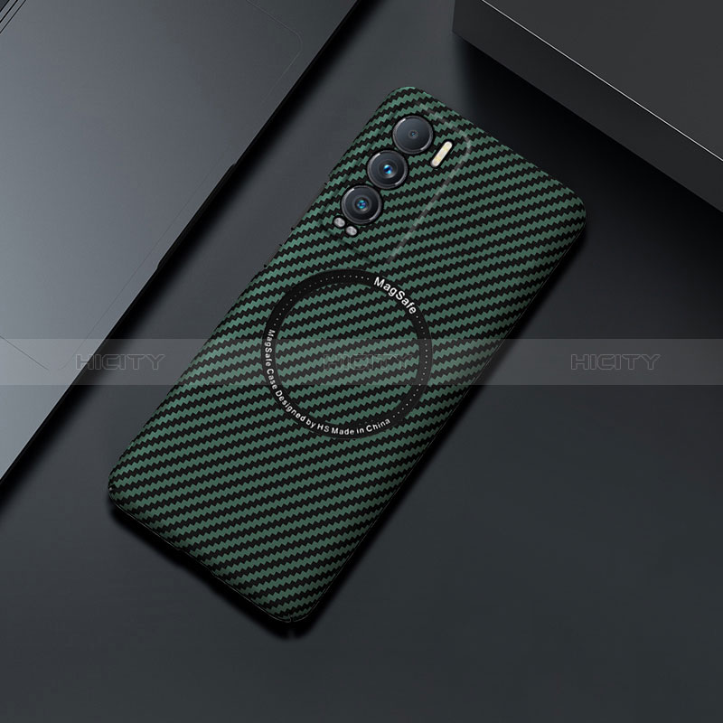 Funda Dura Plastico Rigida Carcasa Mate Twill con Mag-Safe Magnetic para Realme GT Master Explorer 5G Verde