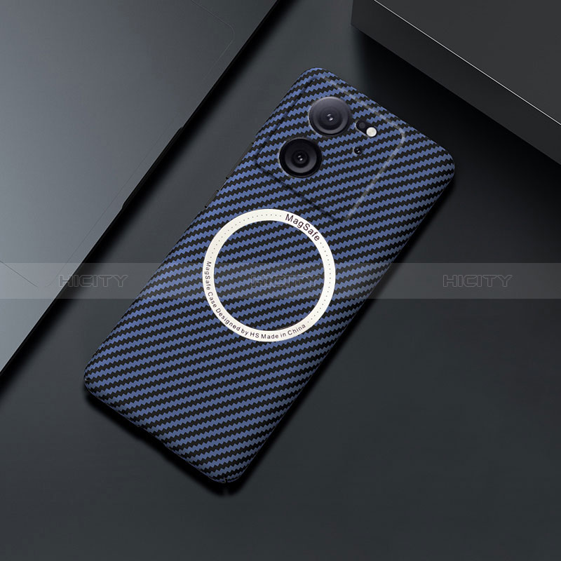 Funda Dura Plastico Rigida Carcasa Mate Twill con Mag-Safe Magnetic para Xiaomi Redmi K60 Ultra 5G Azul