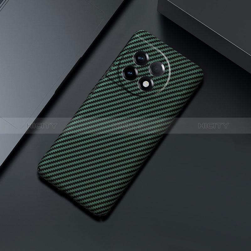 Funda Dura Plastico Rigida Carcasa Mate Twill para OnePlus 11 5G Verde