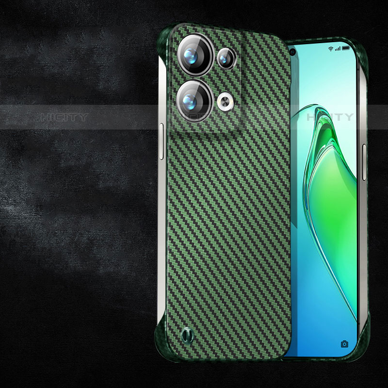 Funda Dura Plastico Rigida Carcasa Mate Twill T01 para Oppo Reno8 5G Verde