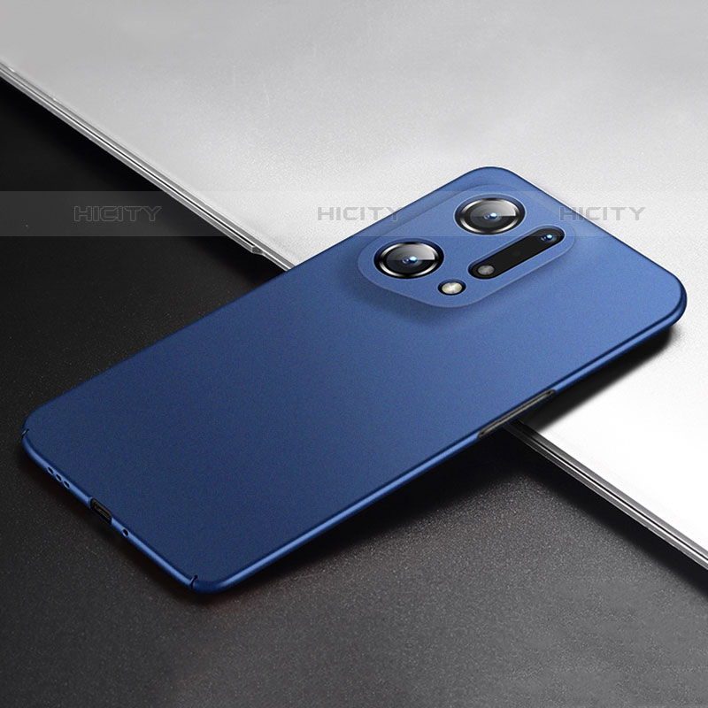 Funda Dura Plastico Rigida Carcasa Mate YK1 para Oppo Find X5 Pro 5G Azul