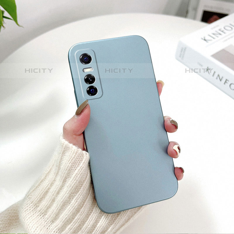 Funda Dura Plastico Rigida Carcasa Mate YK2 para Vivo Y73s 5G Azul Cielo