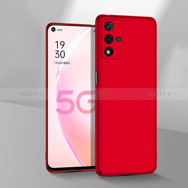 Funda Dura Plastico Rigida Carcasa Mate YK3 para Oppo A93s 5G Rojo