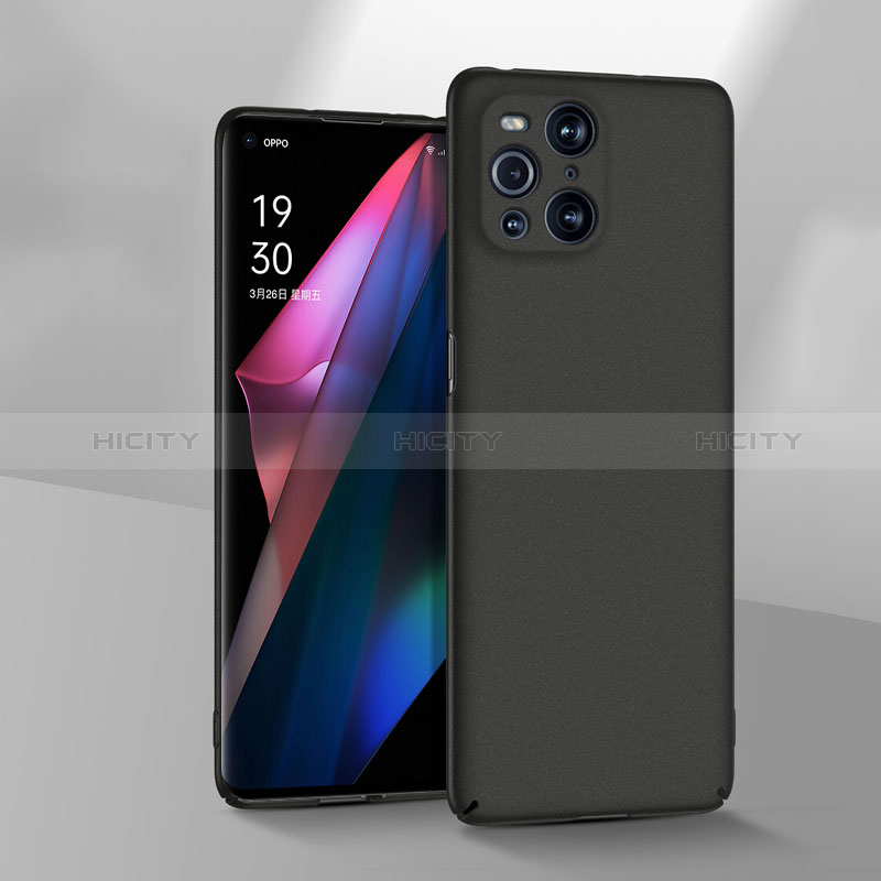 Funda Dura Plastico Rigida Carcasa Mate YK3 para Oppo Find X3 5G Negro