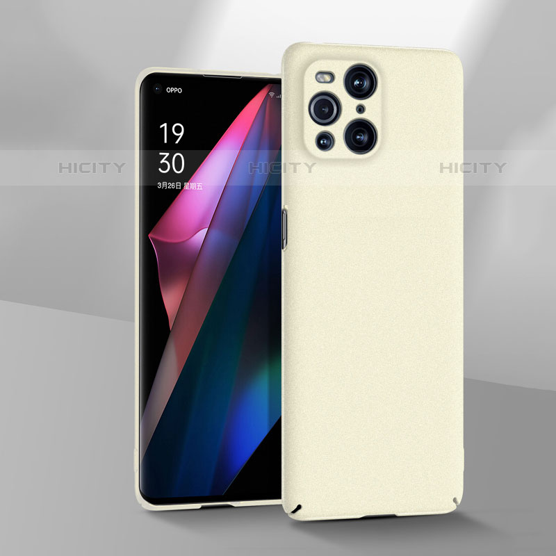 Funda Dura Plastico Rigida Carcasa Mate YK3 para Oppo Find X3 Pro 5G Blanco