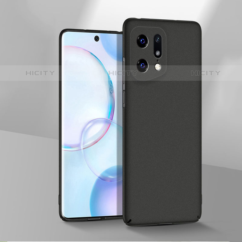 Funda Dura Plastico Rigida Carcasa Mate YK3 para Oppo Find X5 Pro 5G Negro