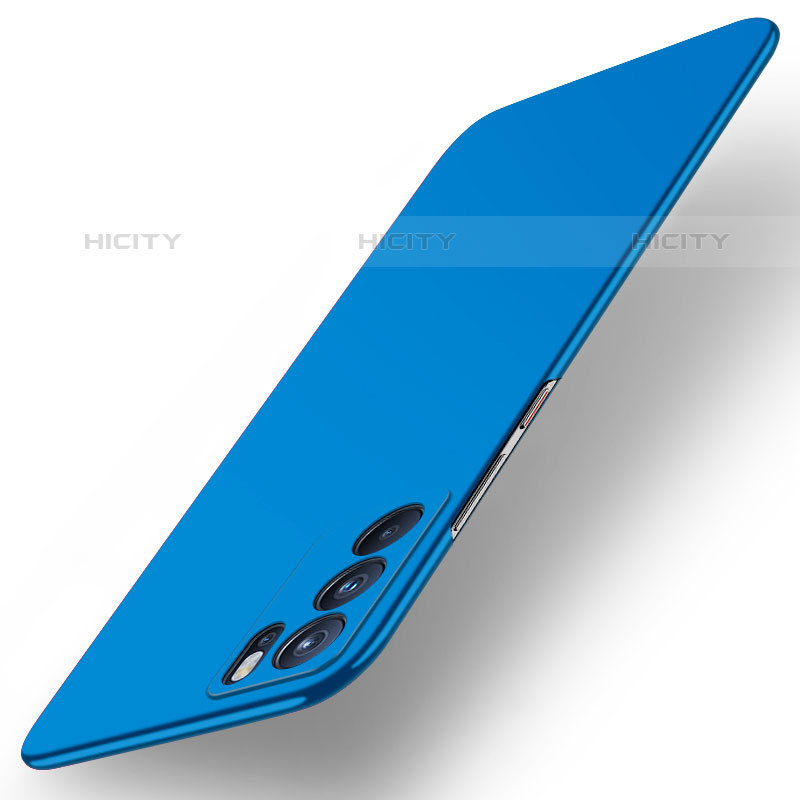 Funda Dura Plastico Rigida Carcasa Mate YK3 para Oppo Reno6 Pro 5G India Azul