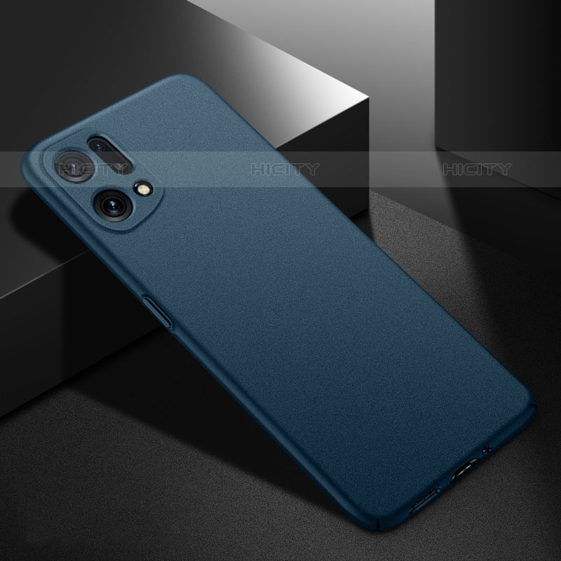 Funda Dura Plastico Rigida Carcasa Mate YK4 para Oppo Find X5 Pro 5G Azul