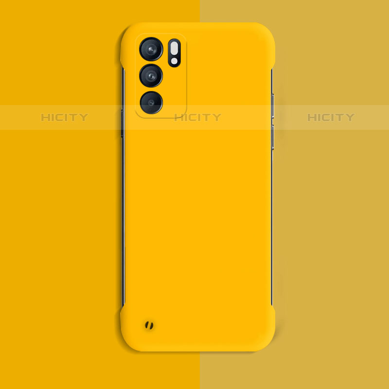 Funda Dura Plastico Rigida Carcasa Mate YK4 para Oppo Reno6 5G Amarillo