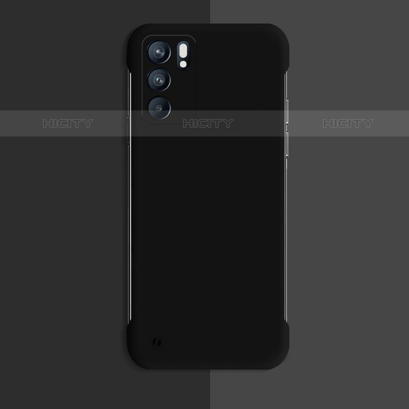 Funda Dura Plastico Rigida Carcasa Mate YK4 para Oppo Reno6 Pro 5G India Negro