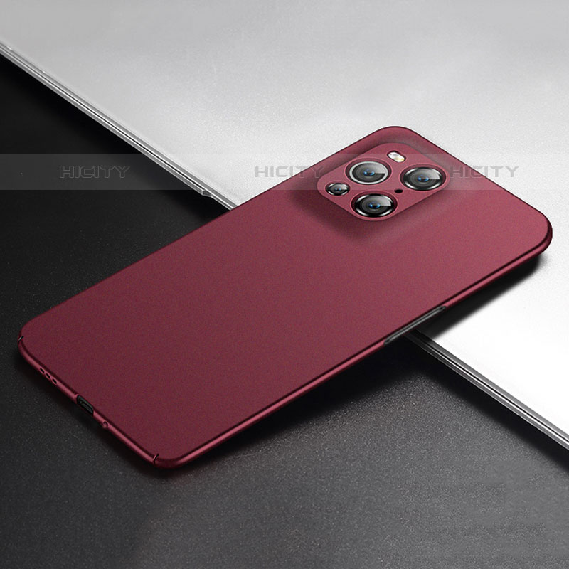 Funda Dura Plastico Rigida Carcasa Mate YK5 para Oppo Find X3 Pro 5G Rojo