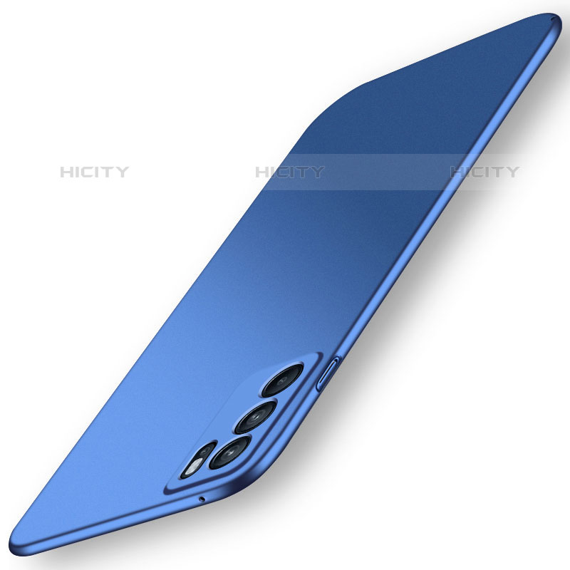 Funda Dura Plastico Rigida Carcasa Mate YK5 para Oppo Reno6 Pro 5G India Azul