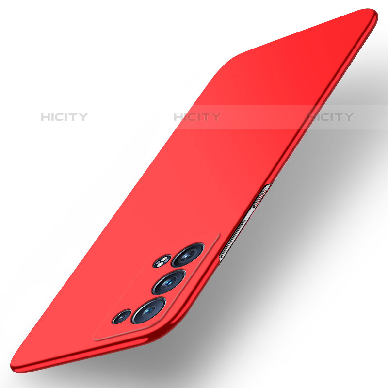 Funda Dura Plastico Rigida Carcasa Mate YK5 para Oppo Reno6 Pro 5G Rojo