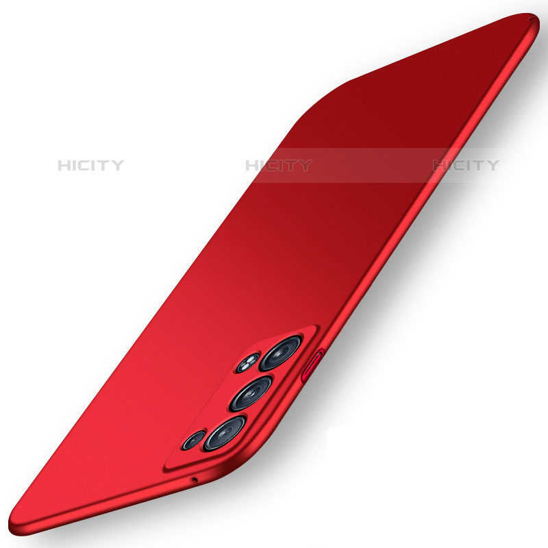 Funda Dura Plastico Rigida Carcasa Mate YK6 para Oppo Reno6 Pro+ Plus 5G Rojo