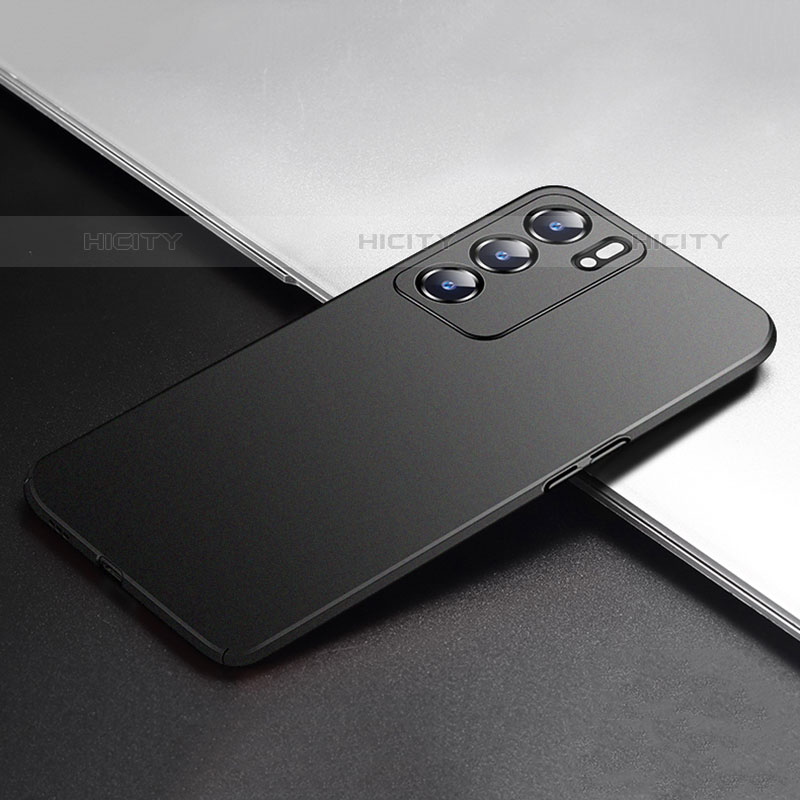 Funda Dura Plastico Rigida Carcasa Mate YK7 para Oppo Reno6 5G Negro