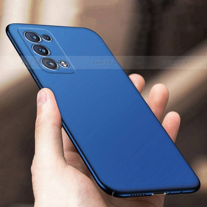 Funda Dura Plastico Rigida Carcasa Mate YK7 para Oppo Reno6 Pro 5G Azul