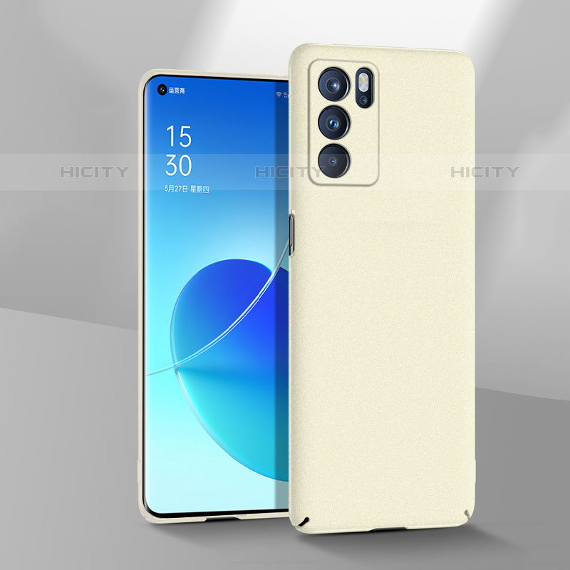 Funda Dura Plastico Rigida Carcasa Mate YK8 para Oppo Reno6 Pro 5G India Blanco