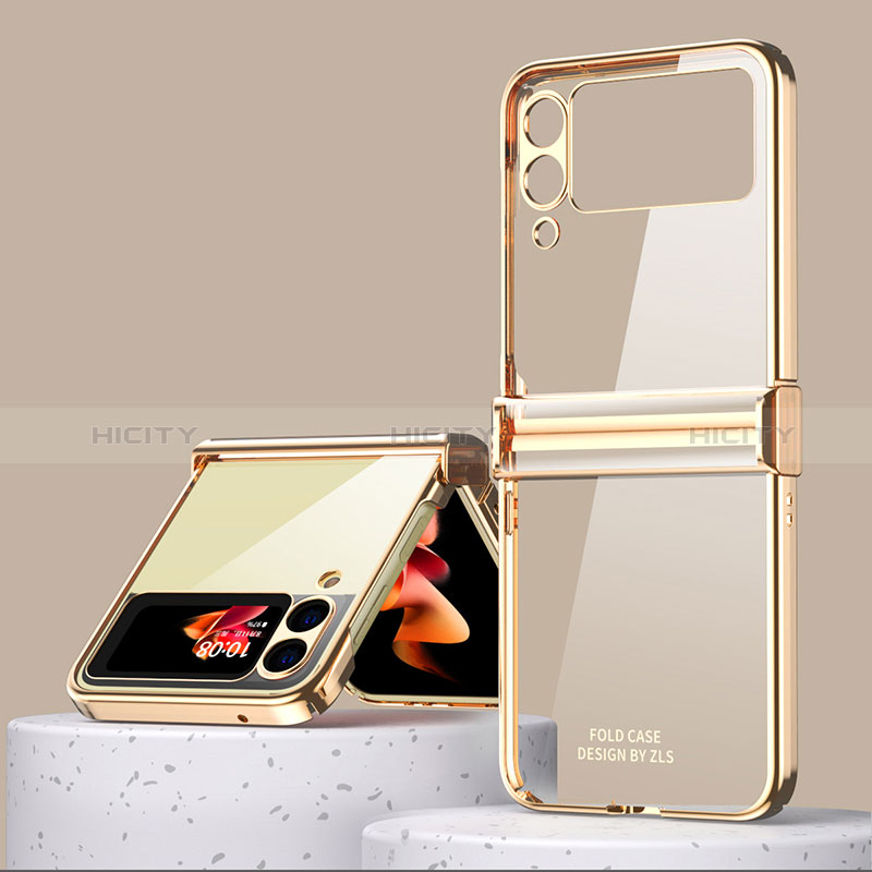 Funda Dura Plastico Rigida Carcasa Mate ZL1 para Samsung Galaxy Z Flip3 5G Oro