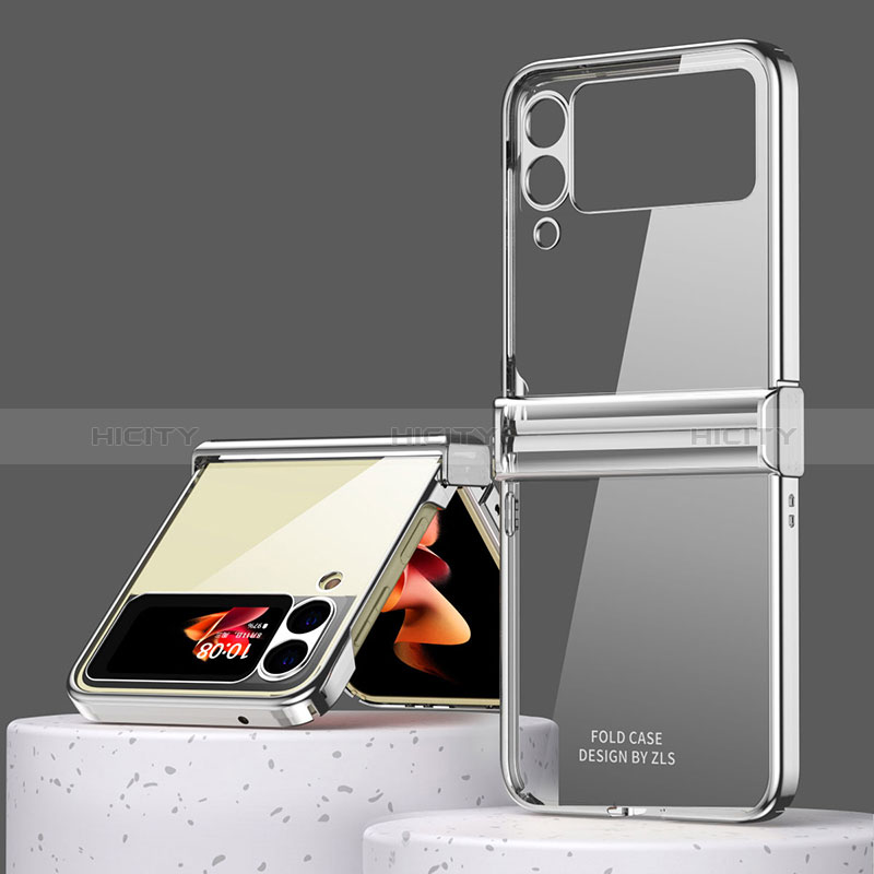 Funda Dura Plastico Rigida Carcasa Mate ZL1 para Samsung Galaxy Z Flip3 5G Plata