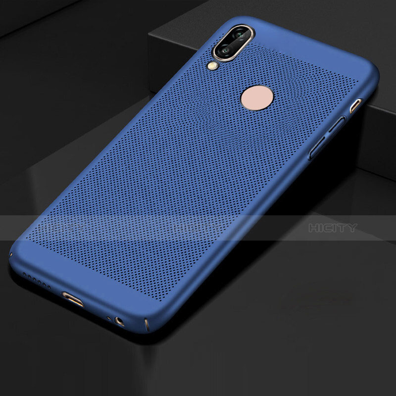 Funda Dura Plastico Rigida Carcasa Perforada para Huawei Honor 10 Lite Azul